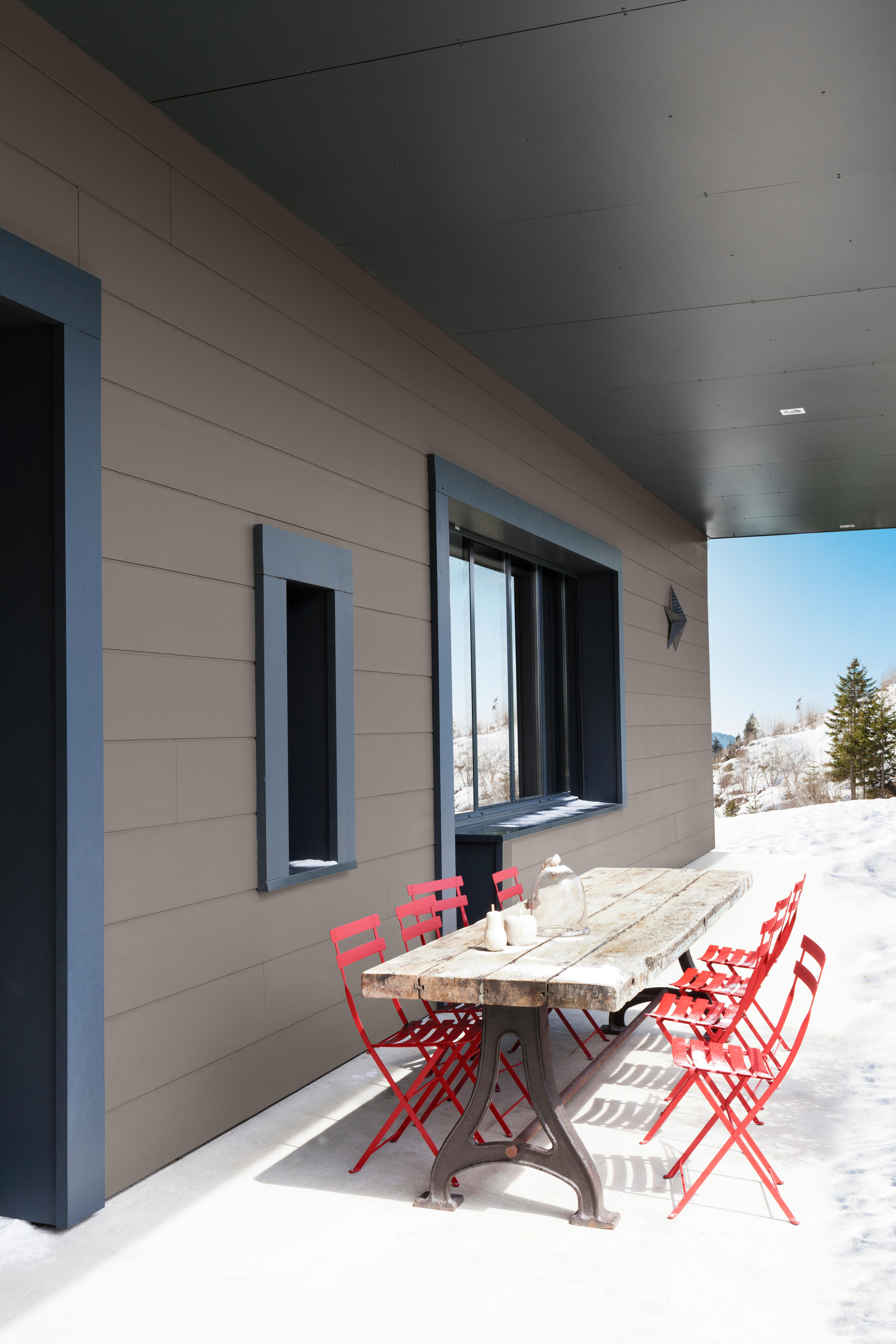 Peinture extérieure bois Climats extrêmes® V33 taupe satiné 0.5l - 4