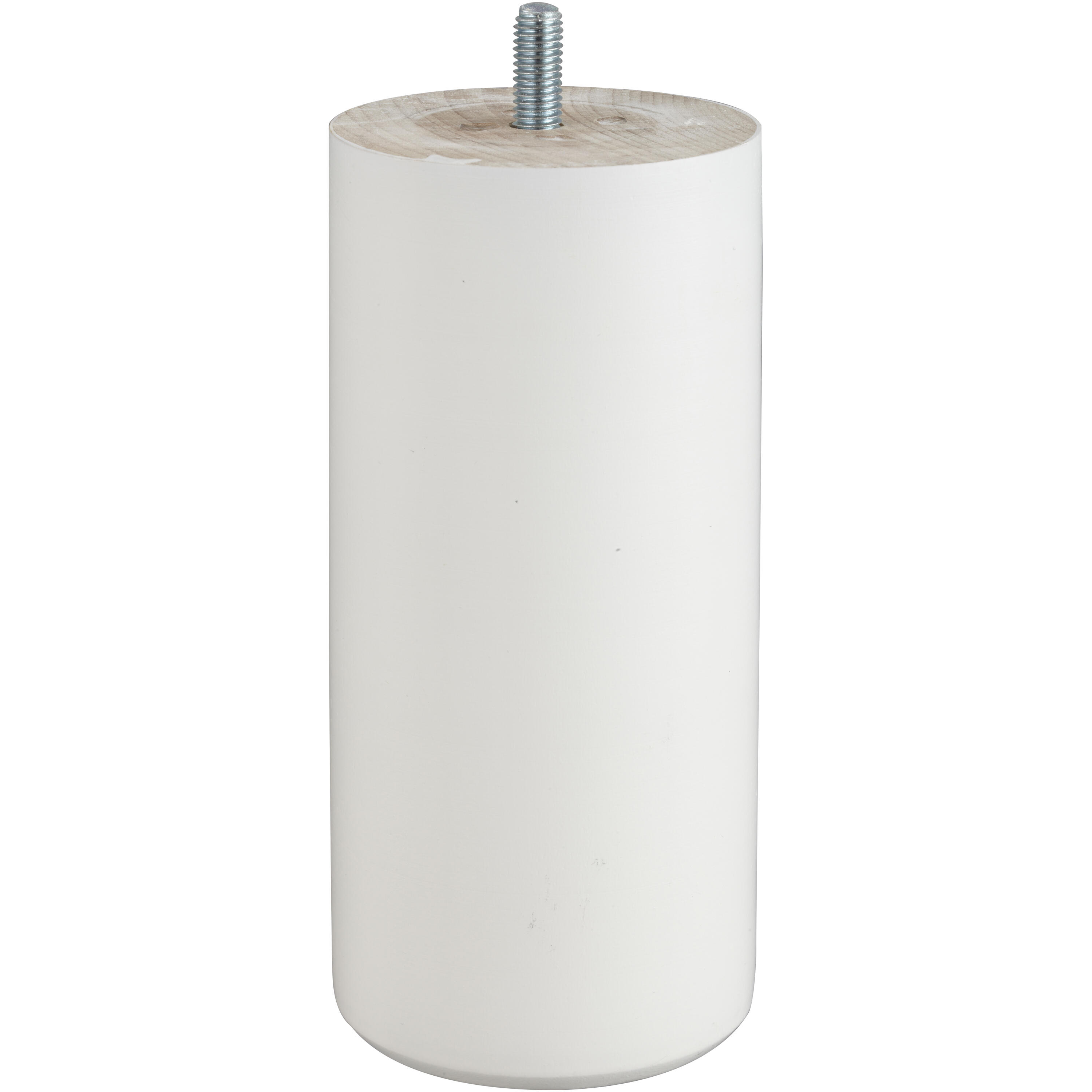 Pied de meuble Cime hêtre blanc, diamètre 6.8 cm x hauteur 15 cm - 3
