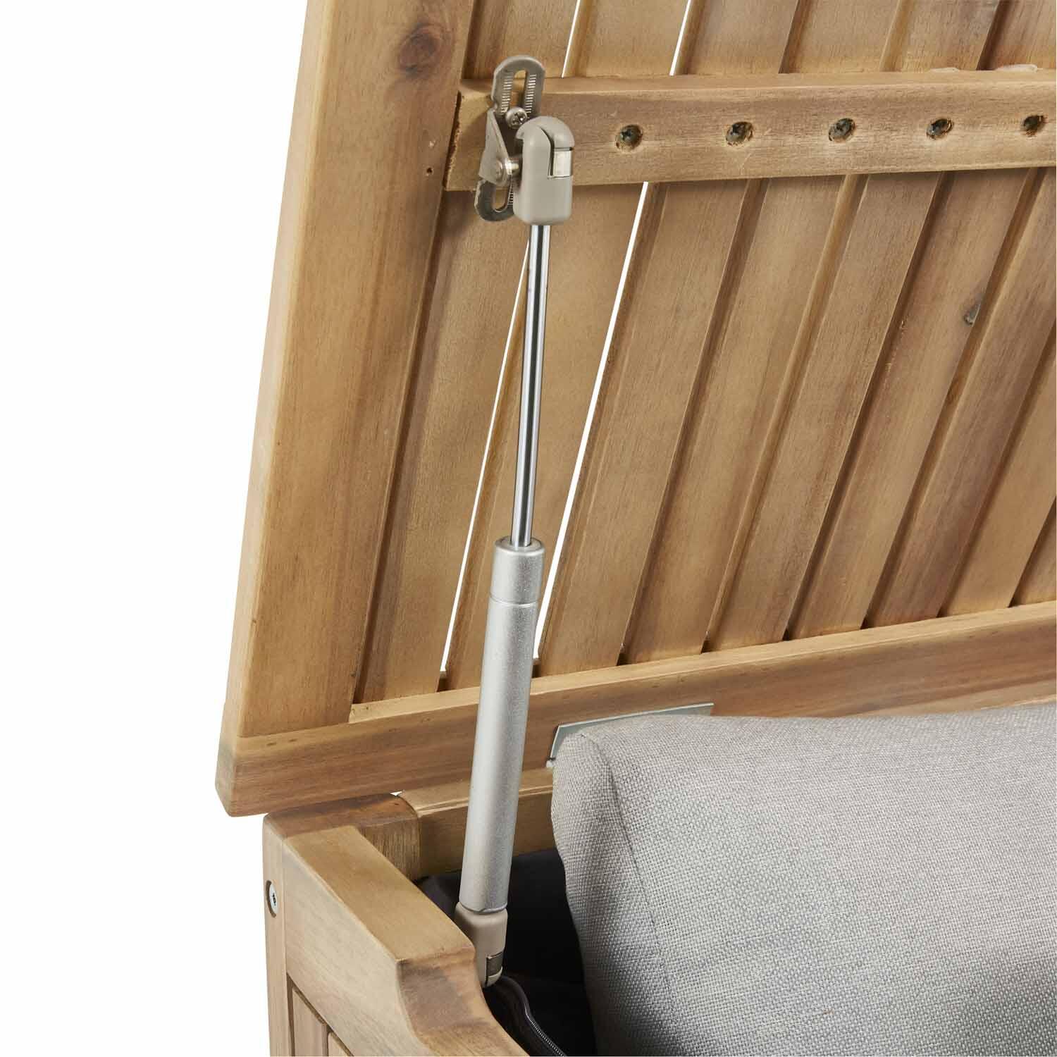 Coffre de jardin en bois NATERIAL Solis, marron, 118 litres - 9