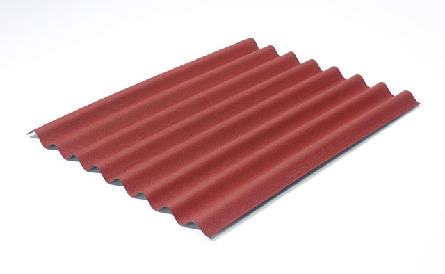 Plaque cellulose rouge intense l.0.76 x L.1 m ONDULINE