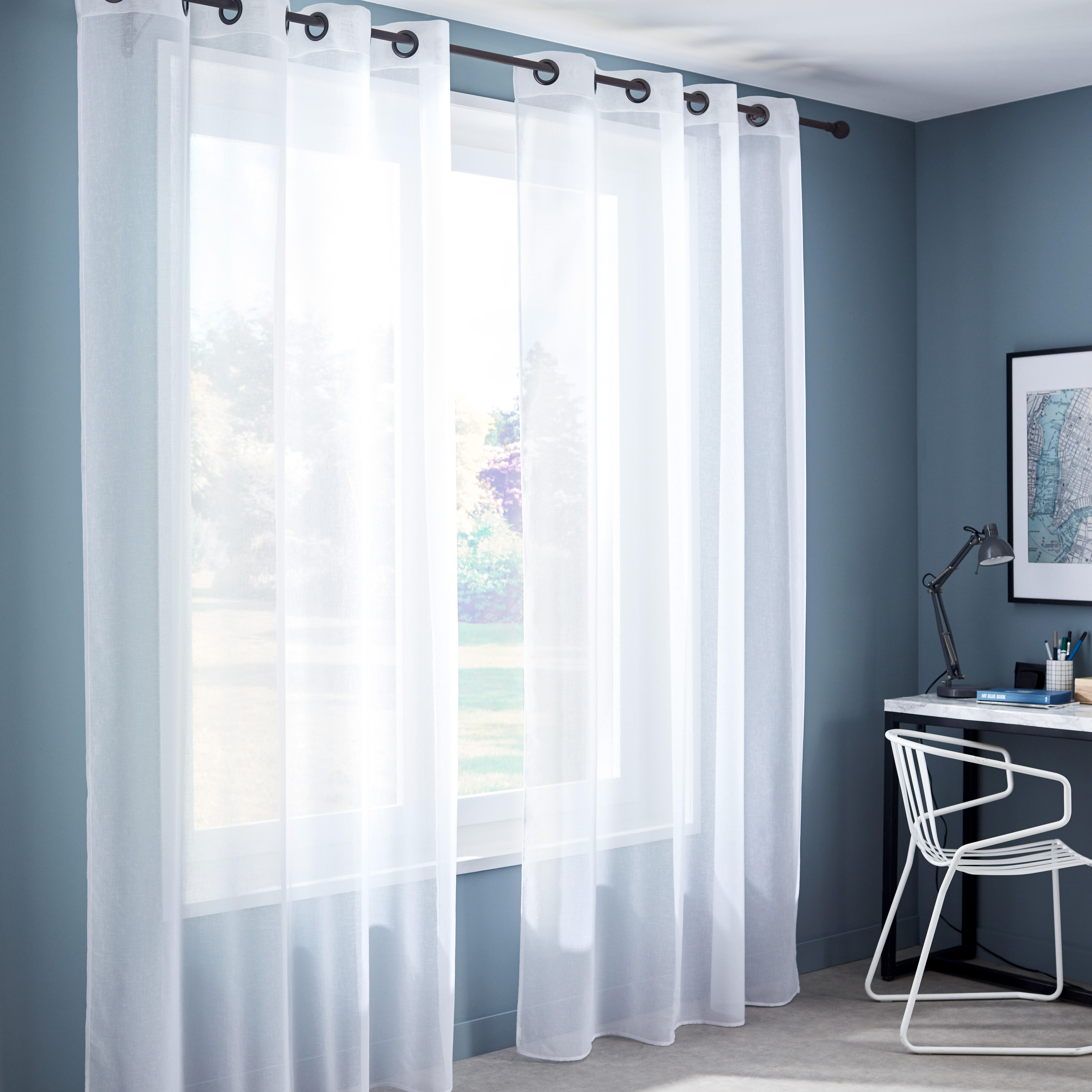 Voilage tamisant, Linette, blanc H.240 x l.145 cm - 4