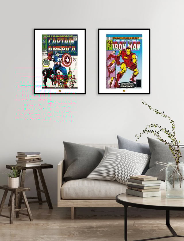 Affiche Marvel Captain America, multicolore l.40 x H.50 cm