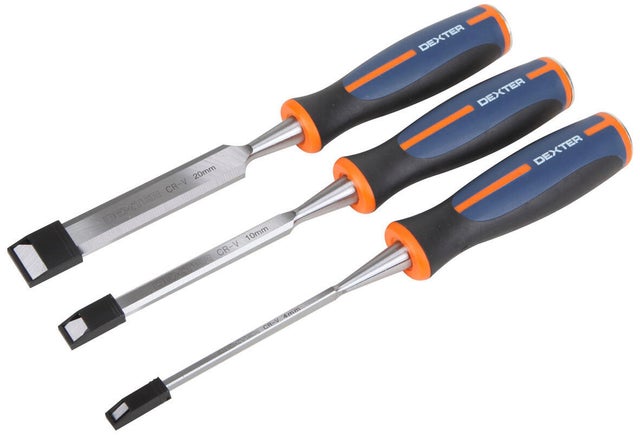 Lot de 3 ciseaux à bois DEXTER