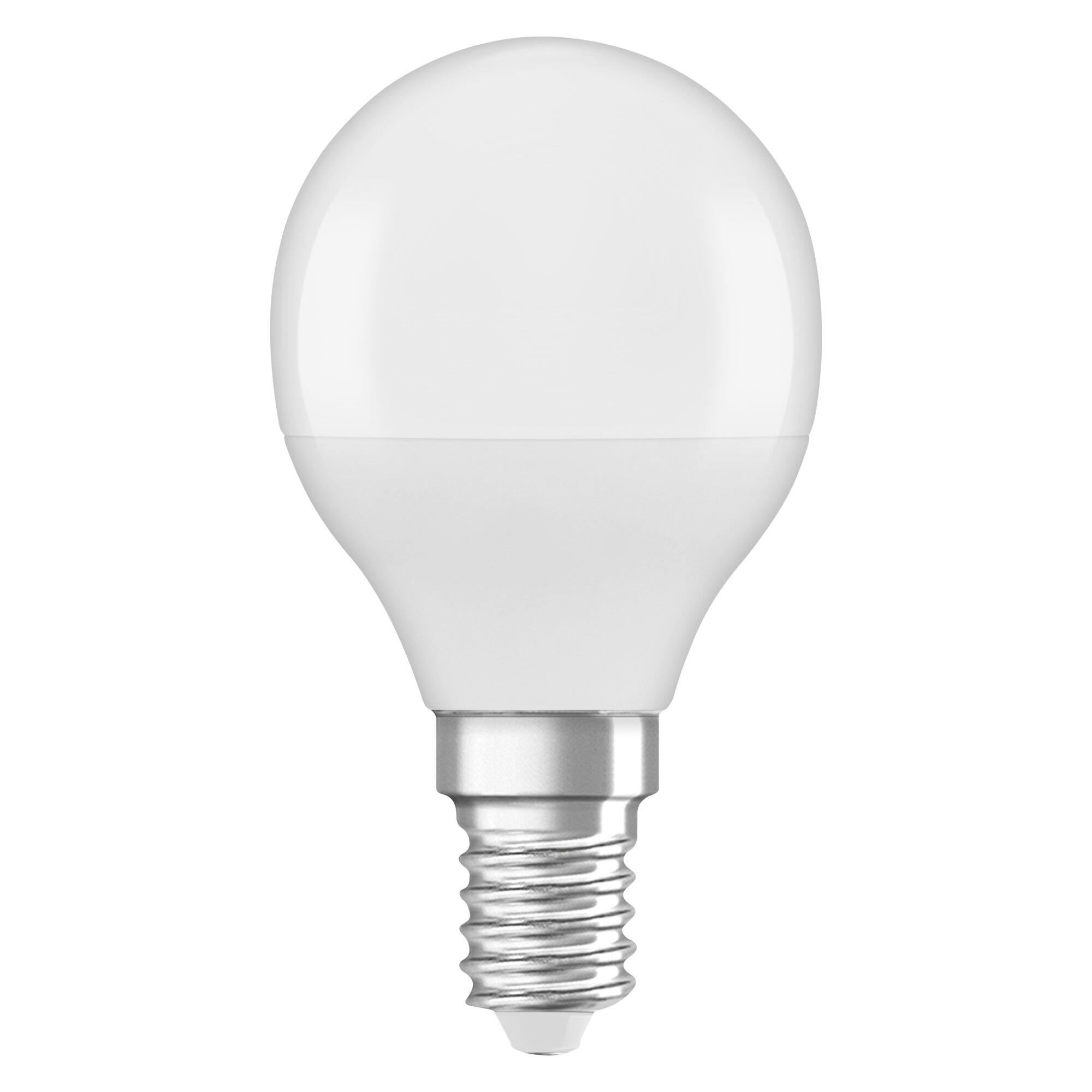Ampoule Led Ronde Ampoule led, rond E14, 470lm = 40W, blanc neutre, OSRAM | Leroy Merlin