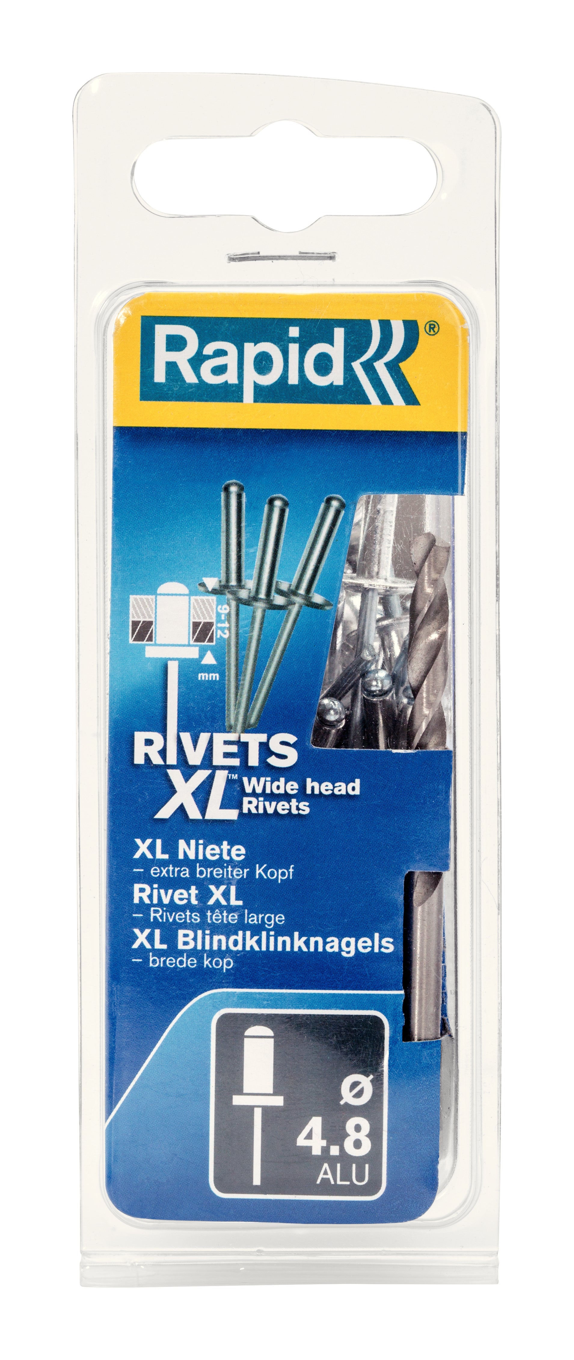 Rivets acier Diam.4.8 x H.12 mm RAPID - 2
