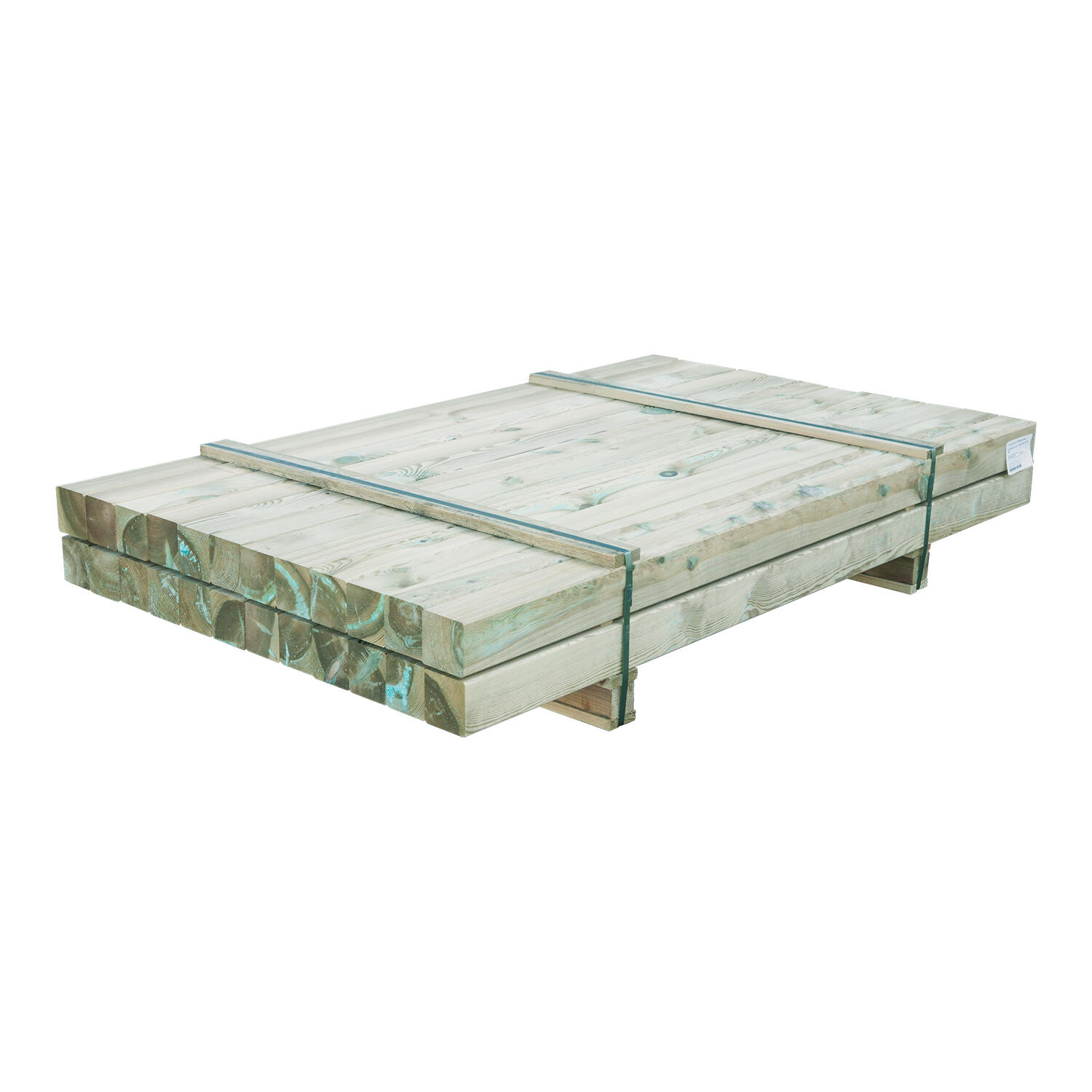 Poteau bois carré Luna beige, l.9 x P.9 H.180 cm - 3