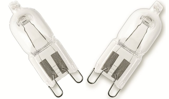 Lot de 2 ampoules halogène capsule G9, 235Lm = 25W, blanc chaud, OSRAM