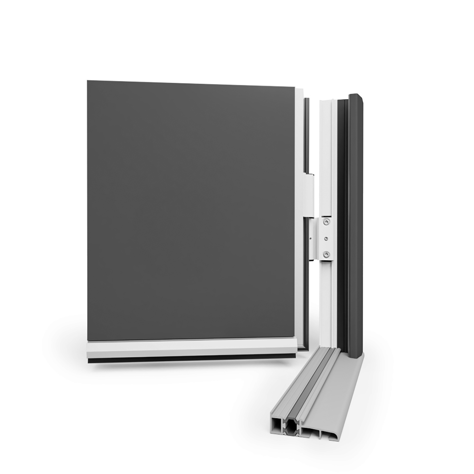 Porte d'entrée Alu Omaha 2 Essentiel H.215 x l.90 cm gris anthr., p. gauche - 9