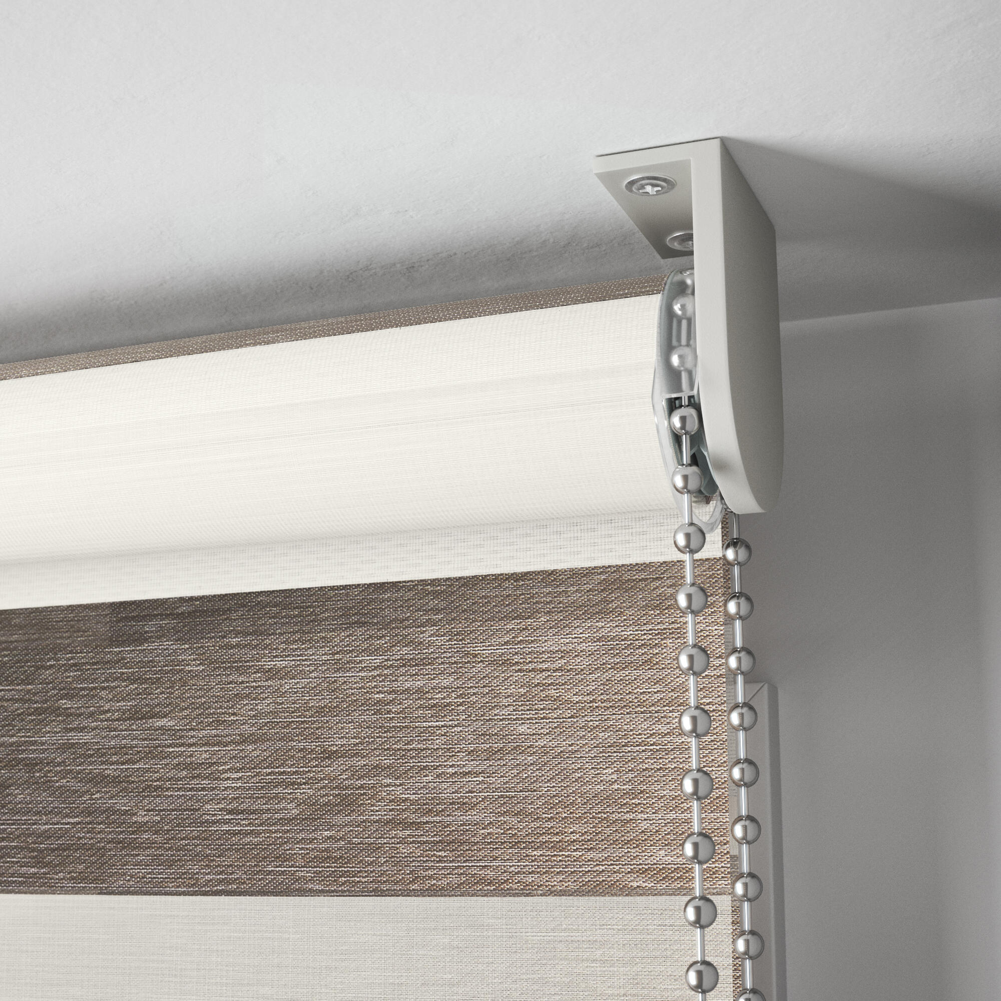 Store enrouleur jour/nuit Authentic taupe, l.55 x H.160 cm, DECOSOL DELUXE - 6