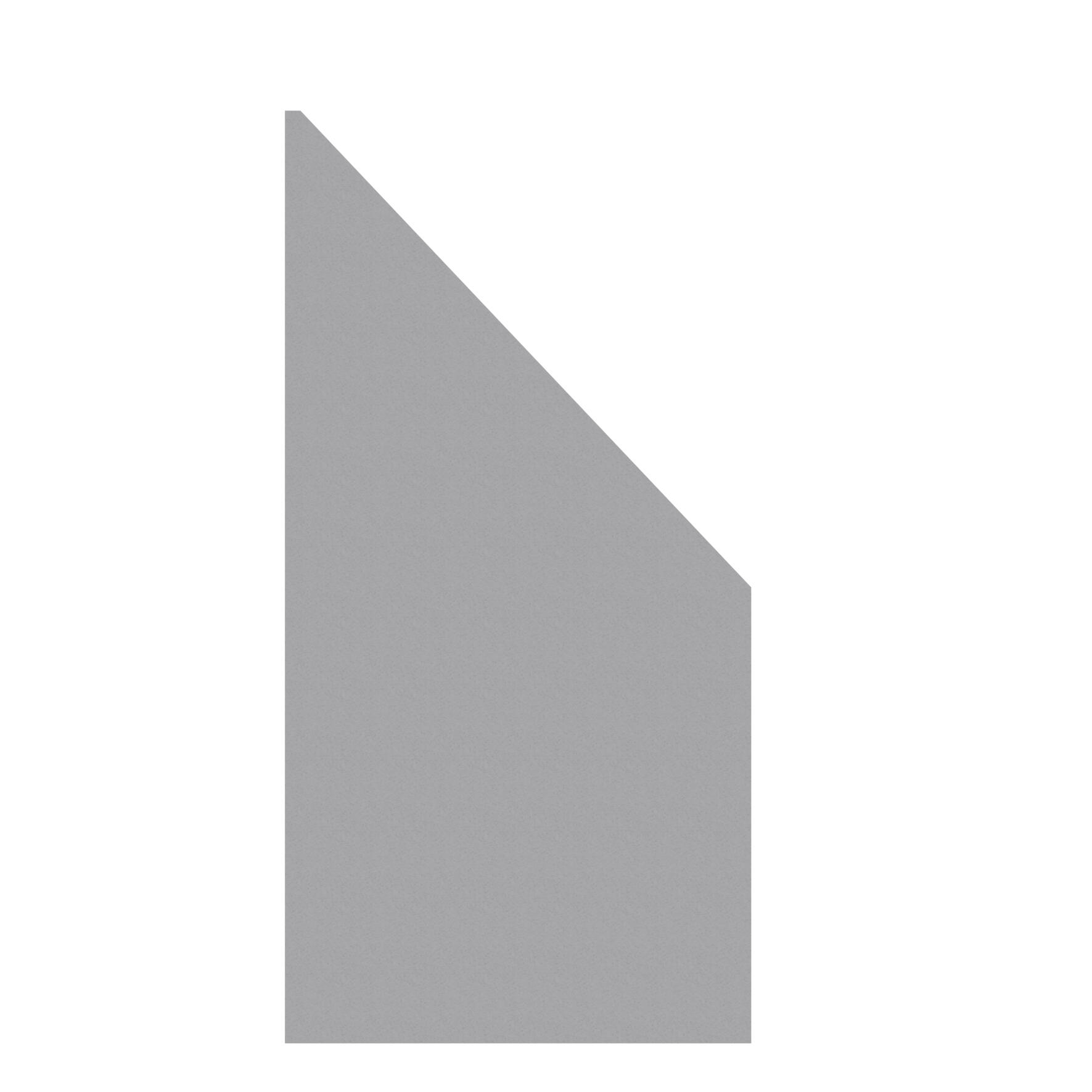 Panneau de clôture aluminium plein 2722, l.90 x H.180 cm, gris clair - 2