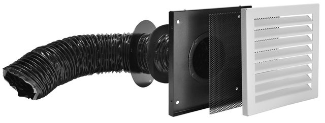 Kit d'entrée d'air frais DEVAUX Kflex60, diam. 60, grille l.150 cm x H.150 cm
