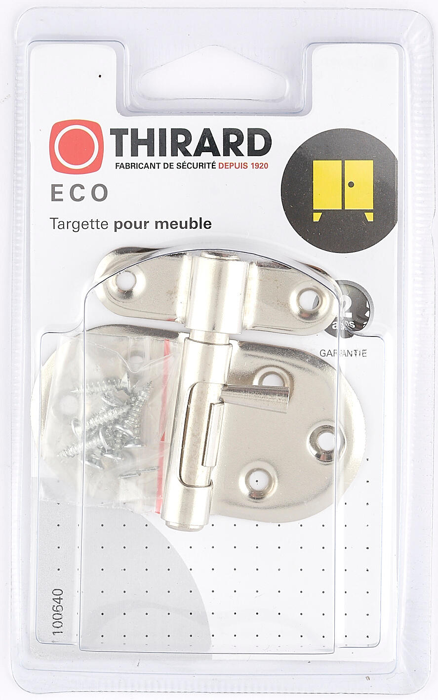 Verrou THIRARD, acier nickelé gris - 2
