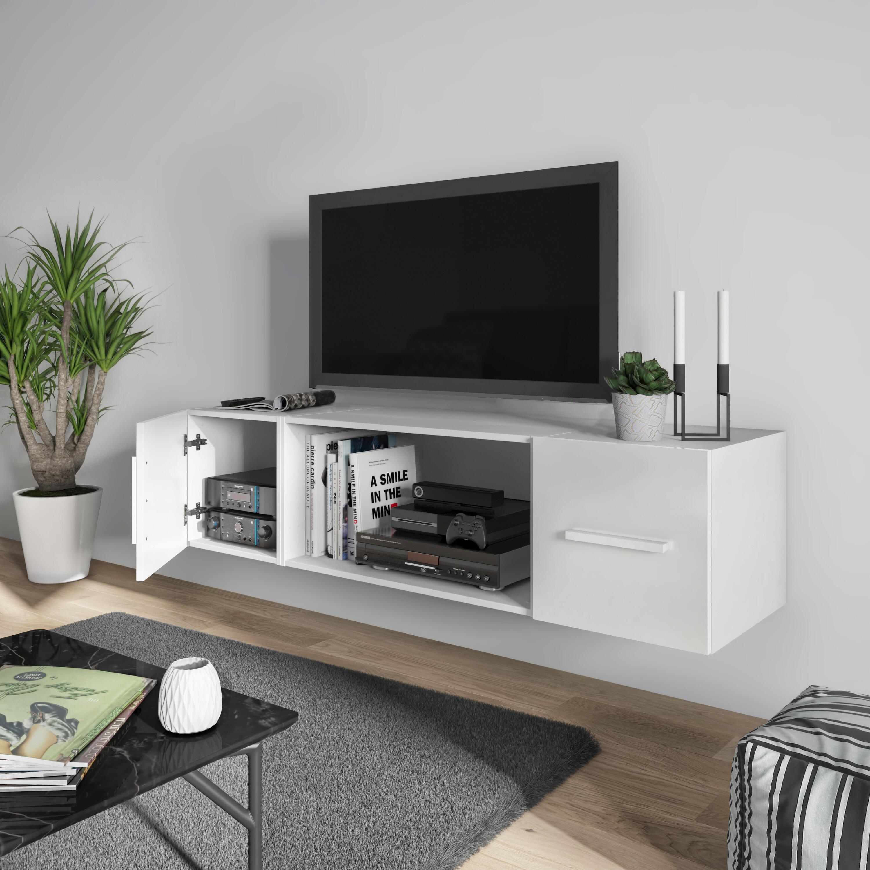 Poignée de meuble SPACEO entraxe 190 mm bois mat - 6