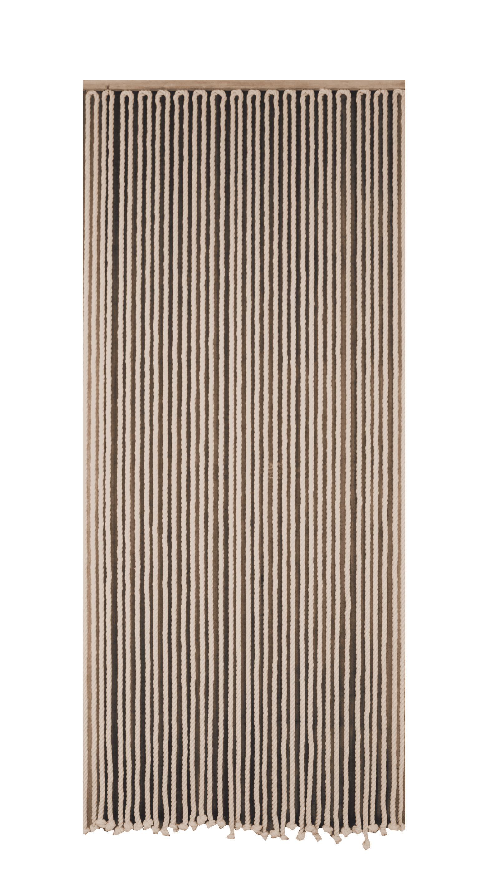 Rideau de porte en coton, l.90 x H.200 cm, beige écru, Cordage - 2