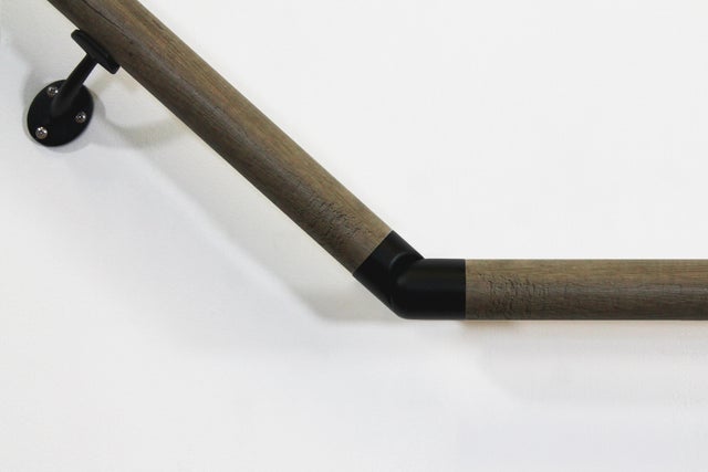 Articulation en aluminium noir pour main courante Obapi