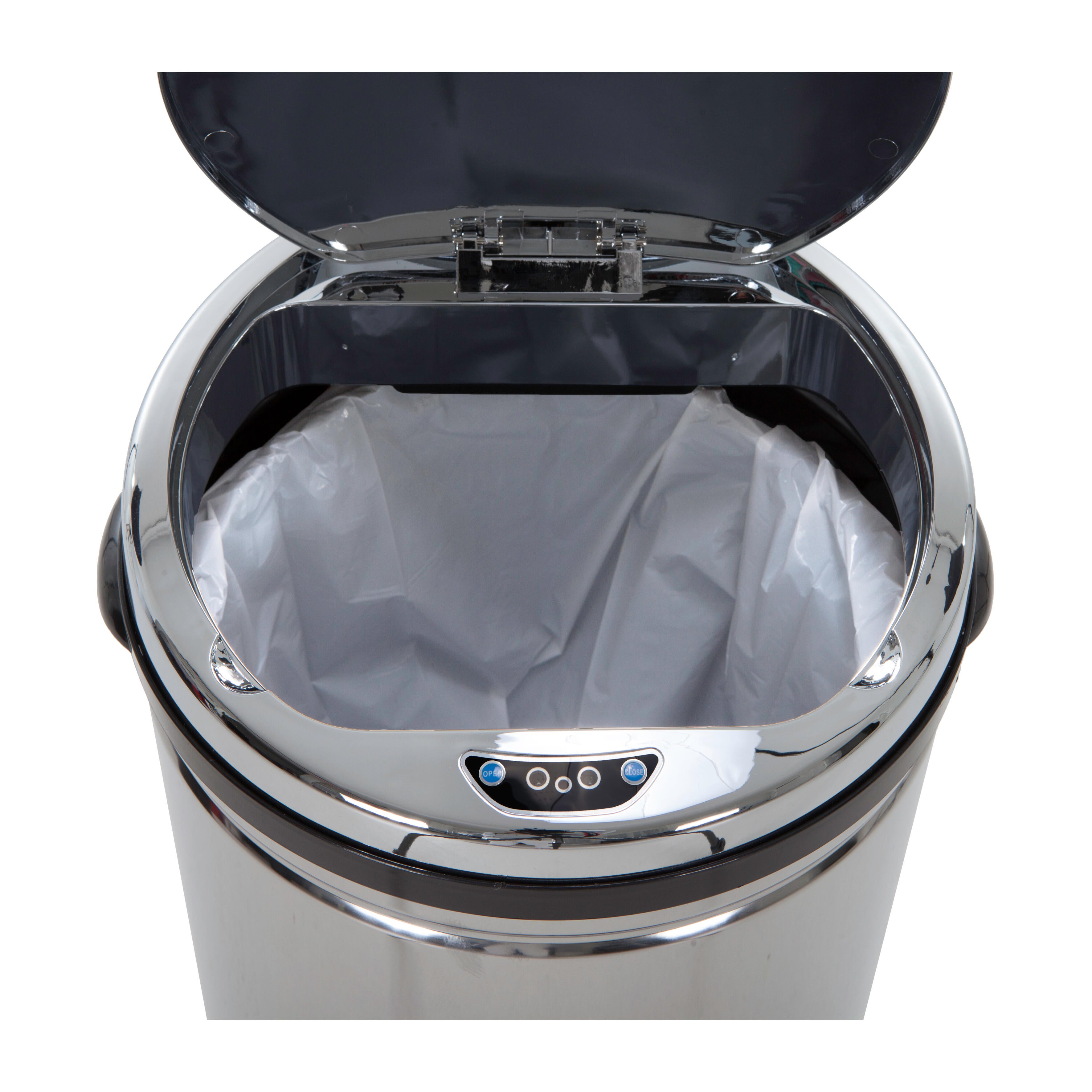 Poubelle de cuisine 42L automatique SELEKTA Sensor acier inoxydable gris - 3