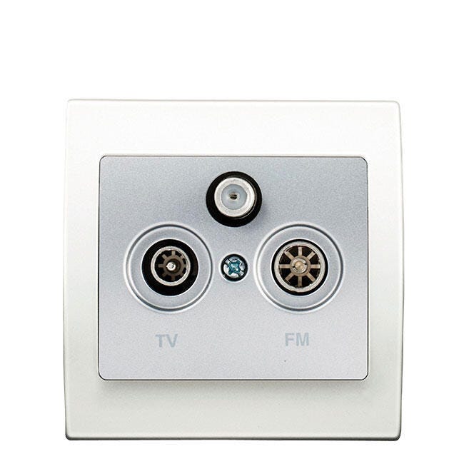 Meljac Multiprise complète - 2 PC+T + 2 RJ45 SPE + 1 TV FM SAT + 2 RCA + GR - B | UK Meljac Multiprise complète - 2 PC+T + 2 RJ45 SPE + 1 TV FM SAT + 2 RCA + GR - B | UK