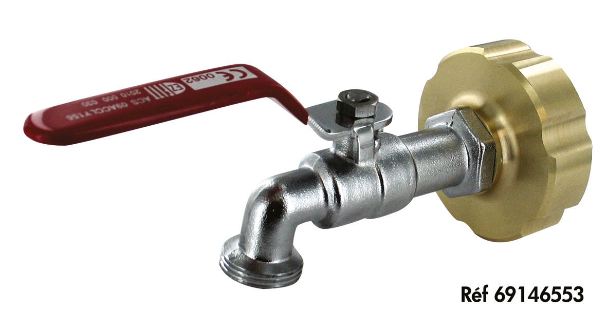 a boisseau valve sphérique, mâle / mâle 20 x 27 mm 20 x 27 mm - 2