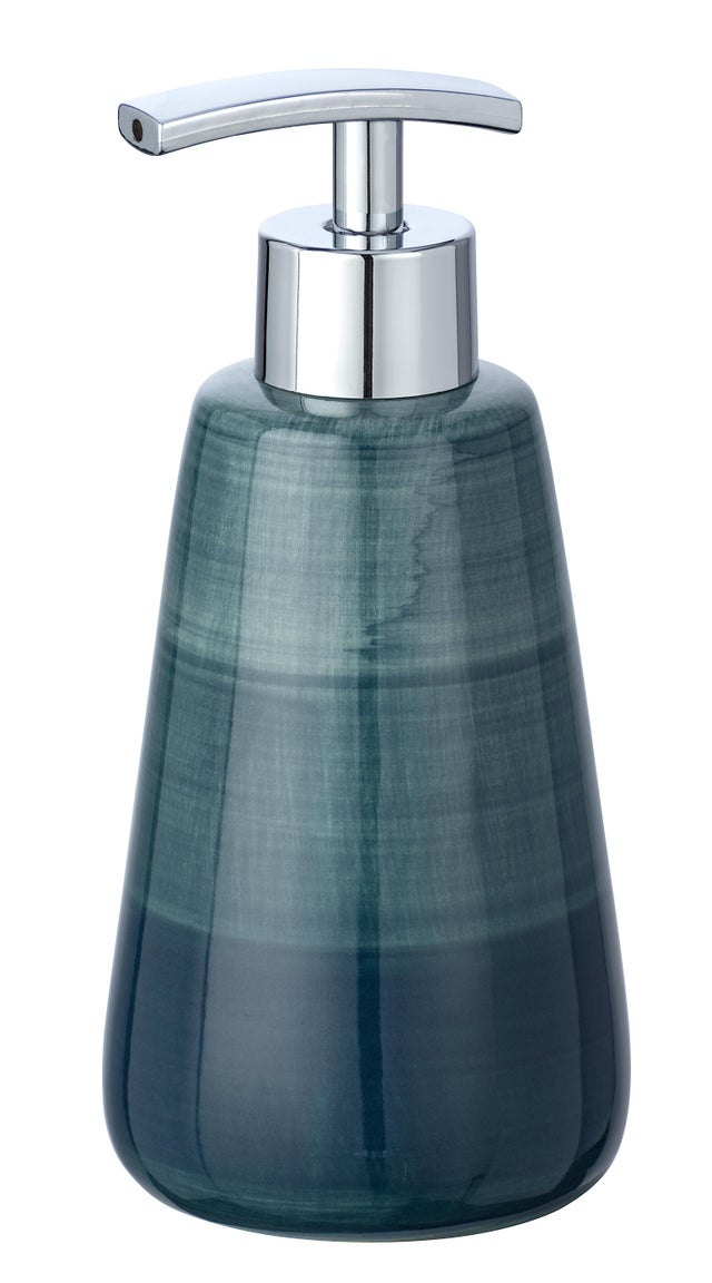 Dispenser sapone per bagno d'appoggio Pottery petrolio blu in ceramica 0.36 l