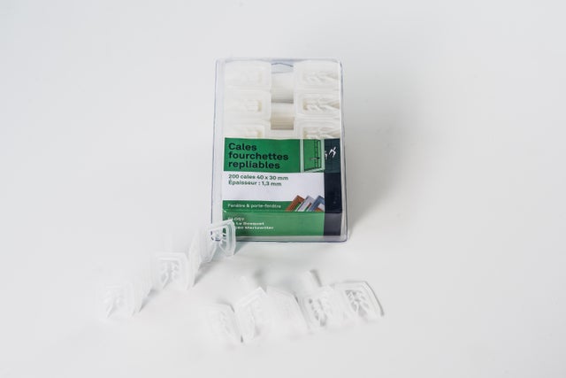 Lot de 200 cales fourchette repliables pose fenêtres