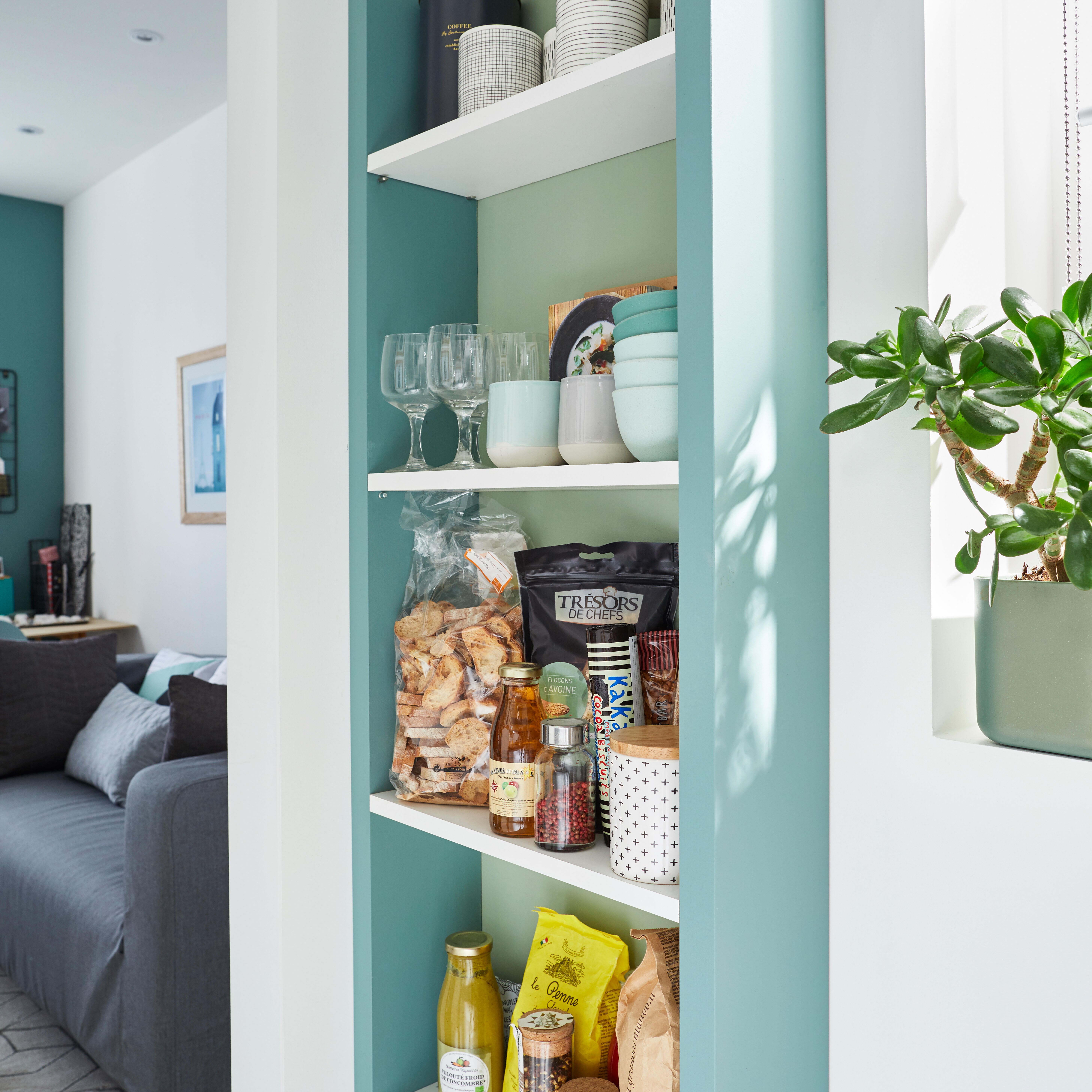 Etagère murale blanc, L.60 x P.20 cm Ep.18 mm - 6