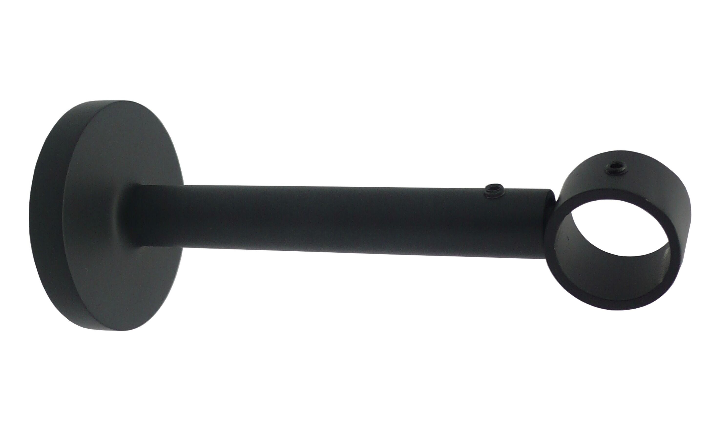 Support Rideau Support extensible pour tringle à rideau Design 20mm noir lisse INSPIRE ...