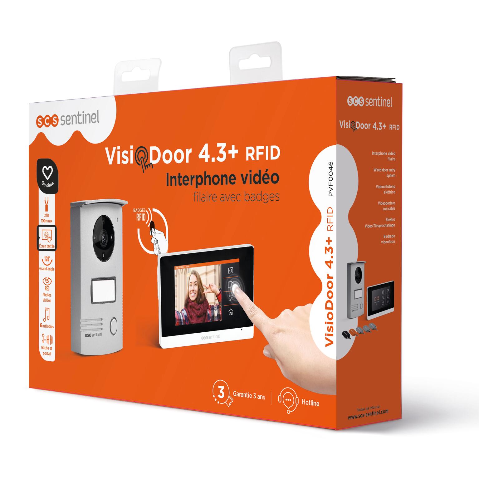 Visiophone SCS SENTINEL Visiodoor 4,3+ rfid filaire/mural - 4