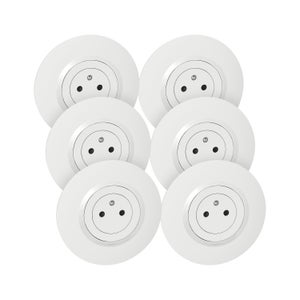600635 Lot de 50 prises de courant 2P+T Surface dooxie 16A finition