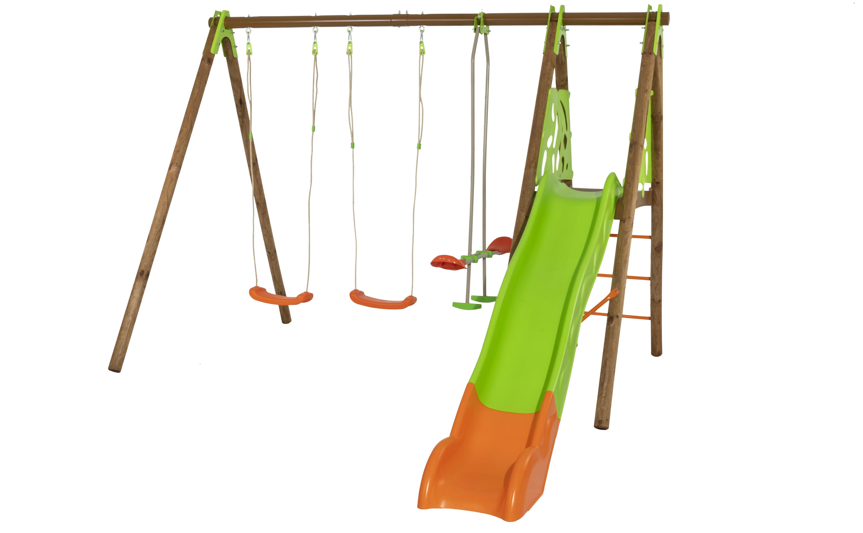 Balançoire - TP TOYS - Bois corde noire - H 190-250 cm Balançoire - TP TOYS - Bois corde noire - H 190-250 cm