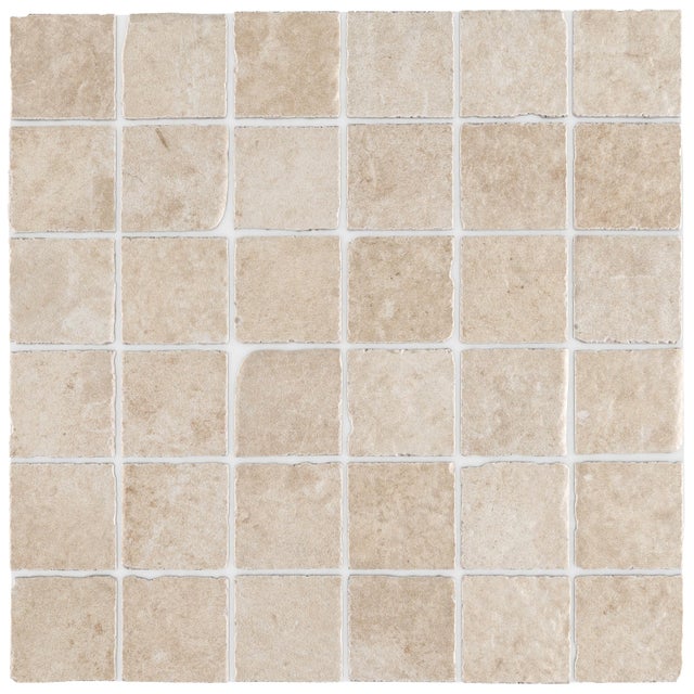 Plaque De Mosaïque Céramique Beige Clair - Mosaik-Netzwerk 18-1212-R10_b
