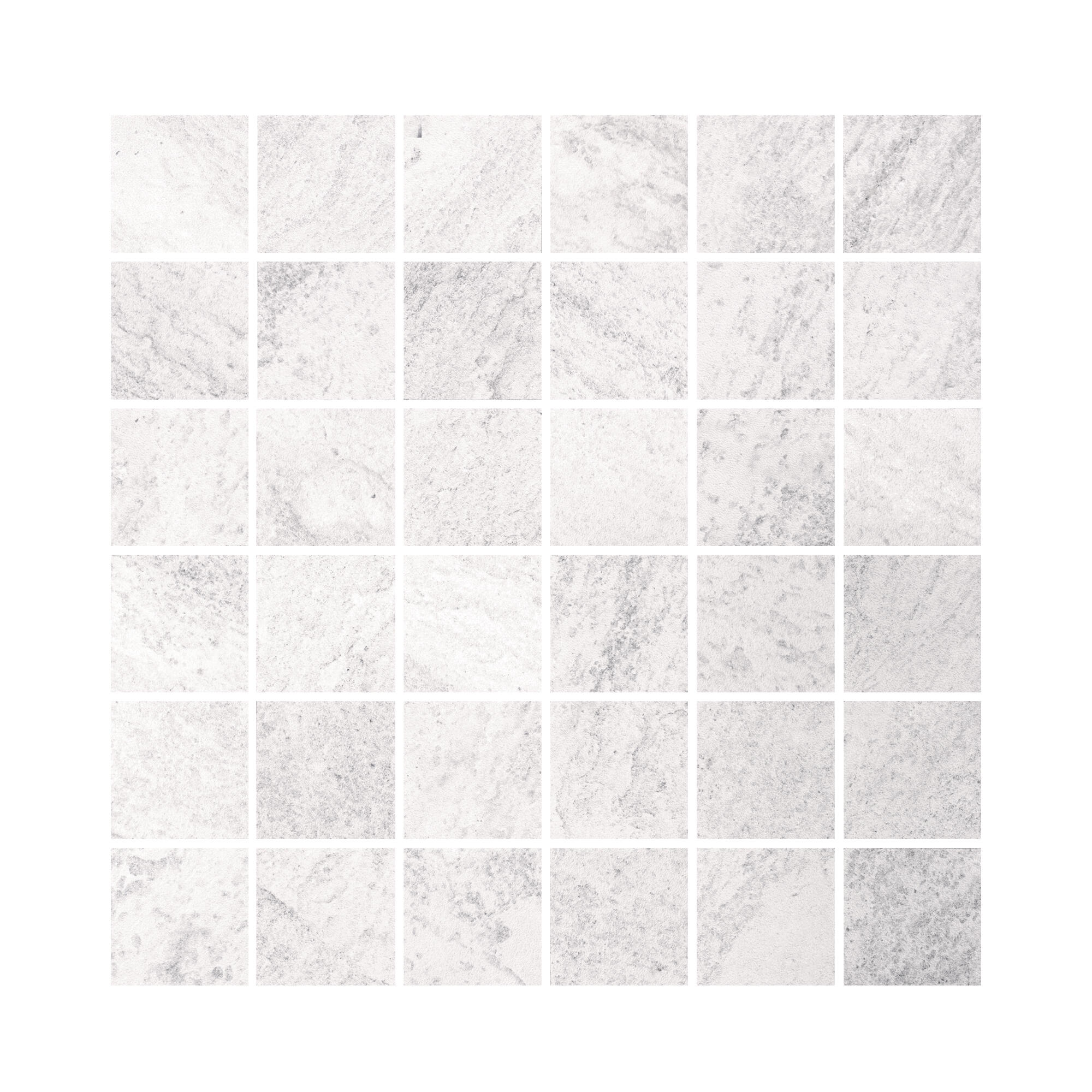 1 plaque de mosaïque sol Sicile grès cérame effet pierre blanc 30 x 30 cm ITALGR - 3