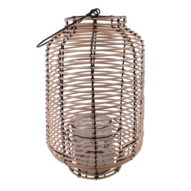 Lanterne Pili lanterne rotin, naturel H.36 x l.25 cm