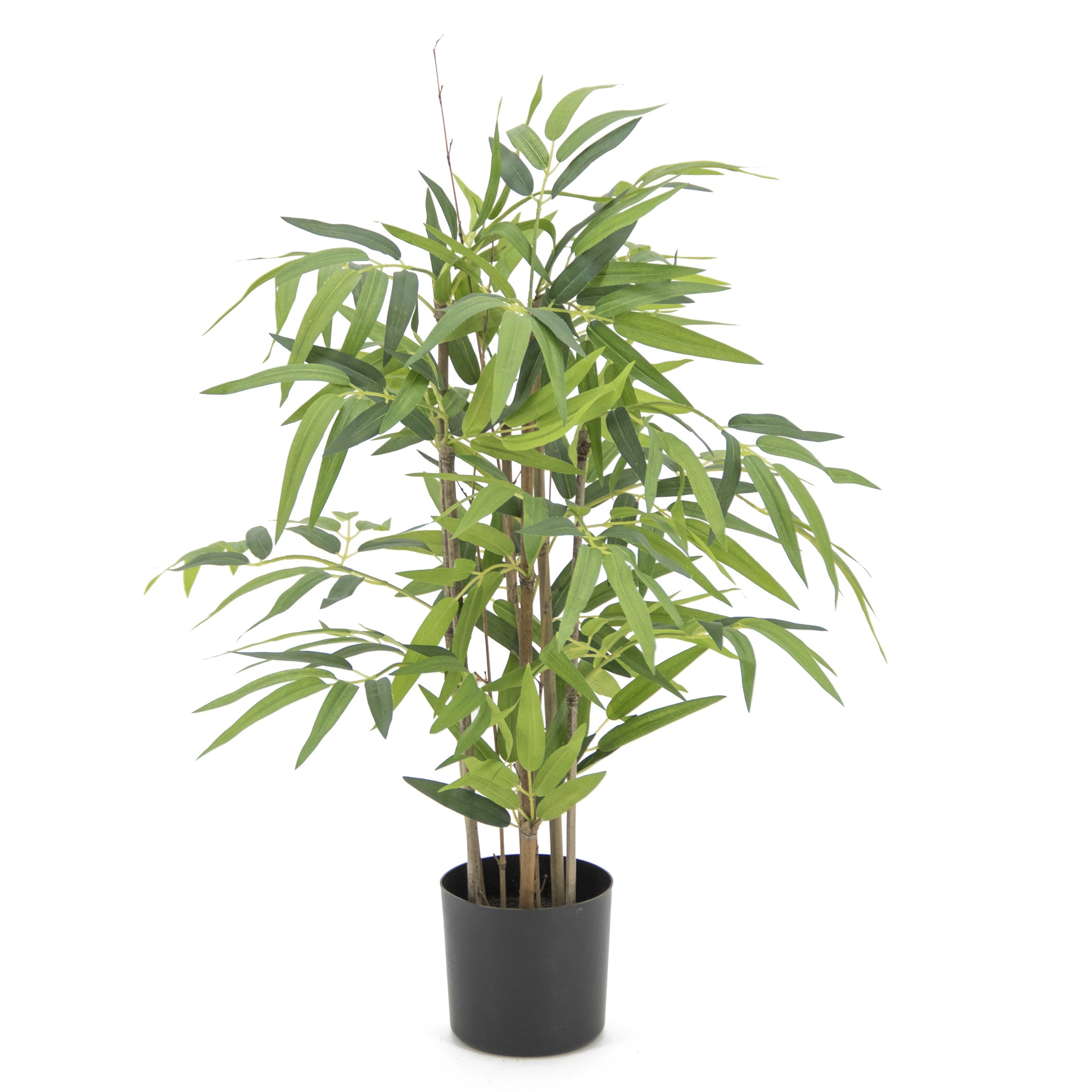 Bambou artificiel troncs naturels 240 feuilles H60 cm, Ligne Déco - 3