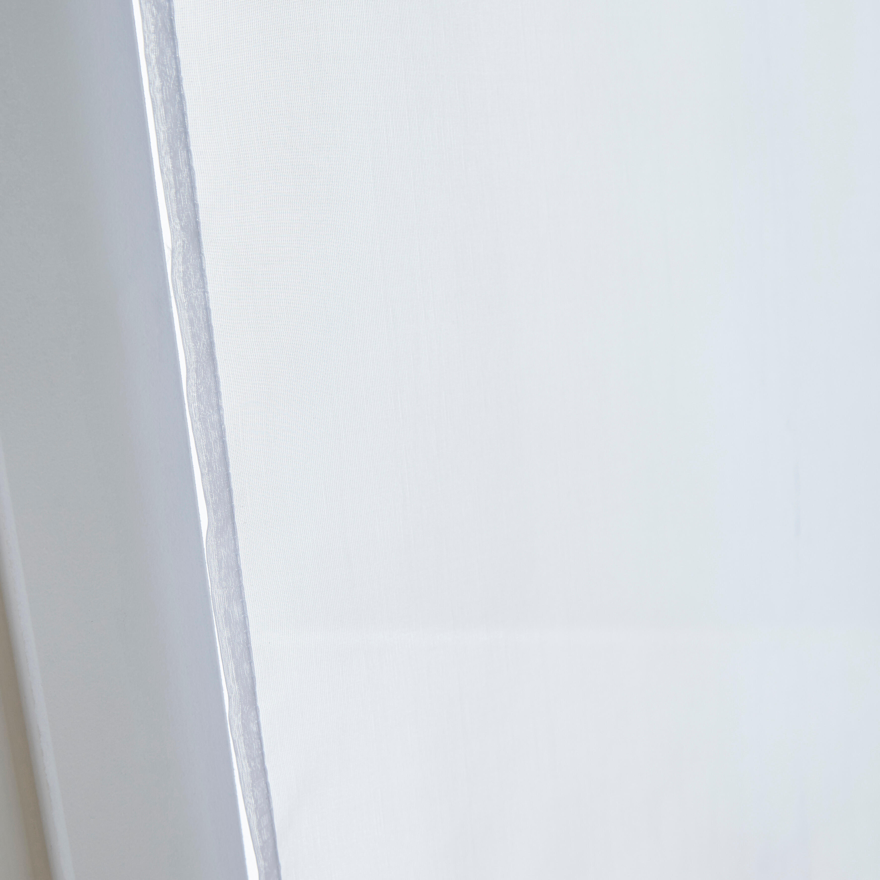 Vitrage semi-transparent, Idealis, blanc H.90 x l.60 cm - 4