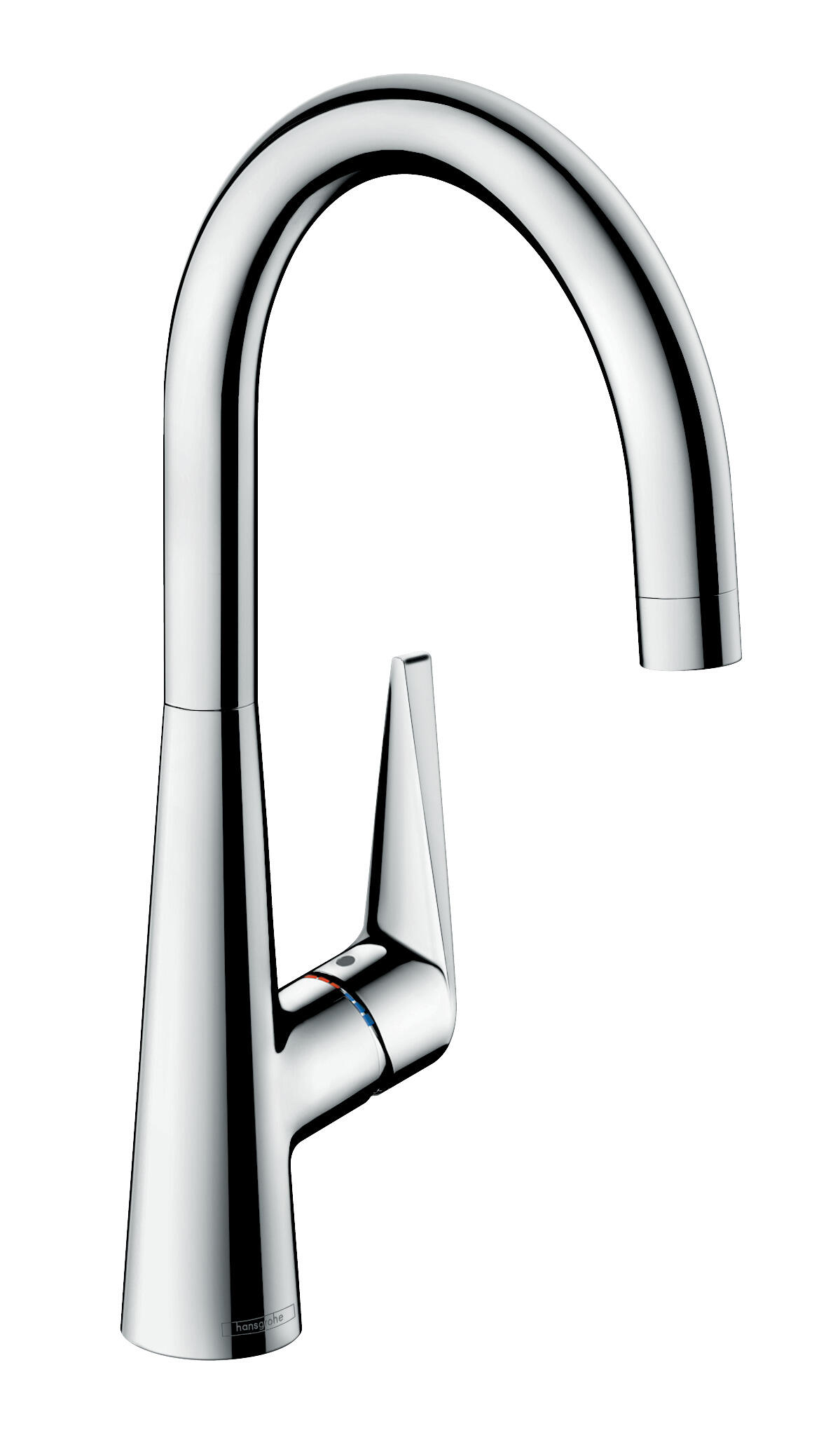 Rubinetto da cucina fisso a collo di cigno Talis S 260 argento cromato lucido HANSGROHE - 3