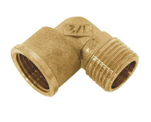 Lot de 2 coudes laiton mâle/femelle 15/21 (1/2