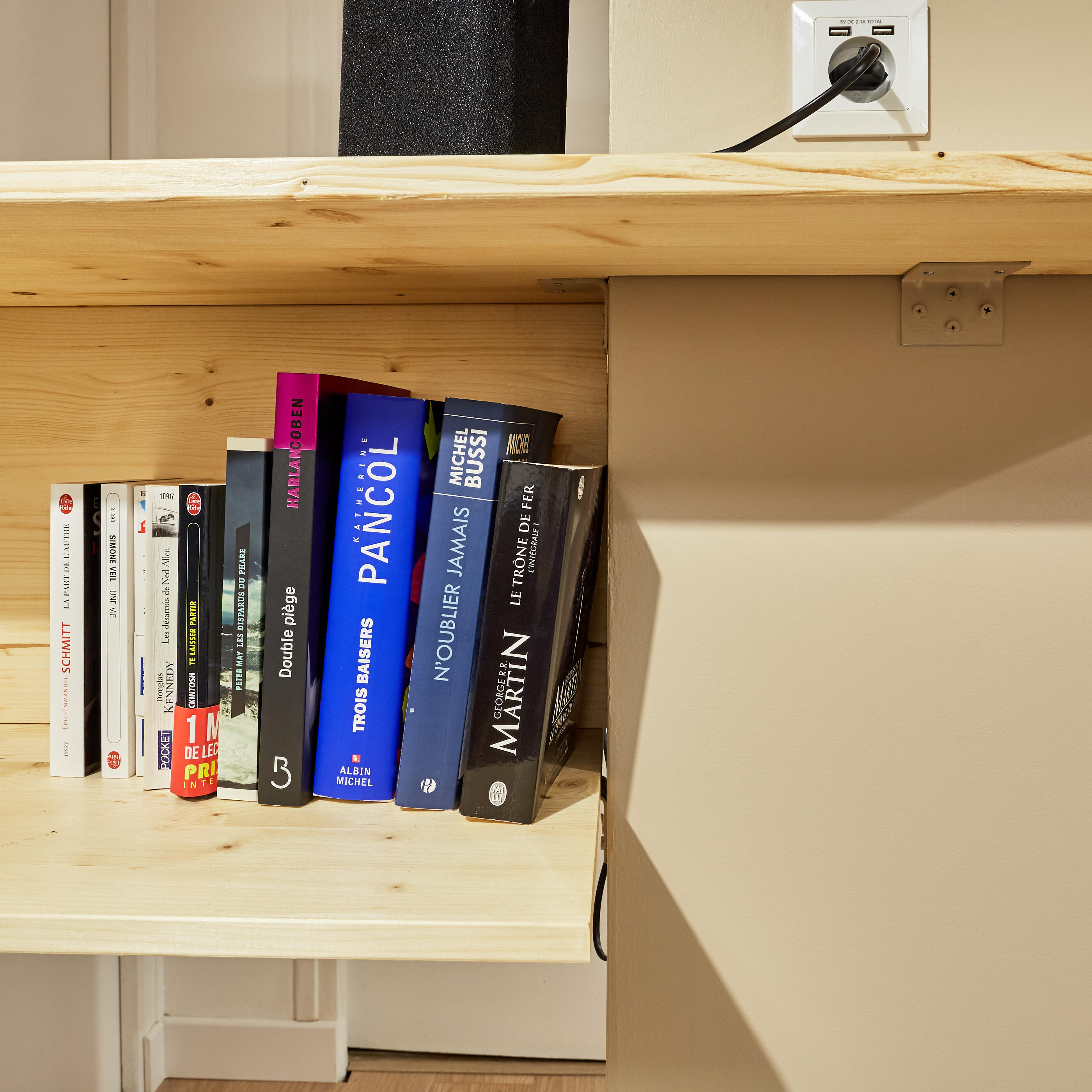 Etagère murale chêne, L.90 x P.18 cm Ep.18 mm - 3