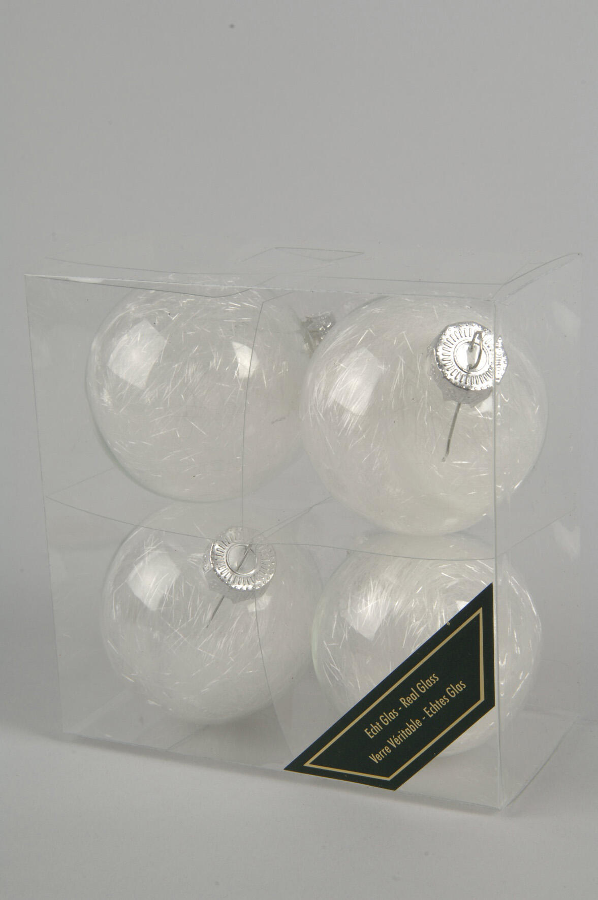 Lot De 4 Décorations De Noël - Boules En Verre Très Décoratives, Occasion, Parfait Pour Sapin Ou Décoration Intérieure