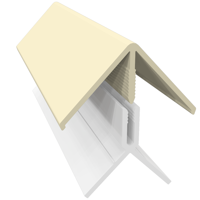 Coin extérieur pvc 45x45 FREEFOAM Faza / solid crème, proche du ral 1013 3 m