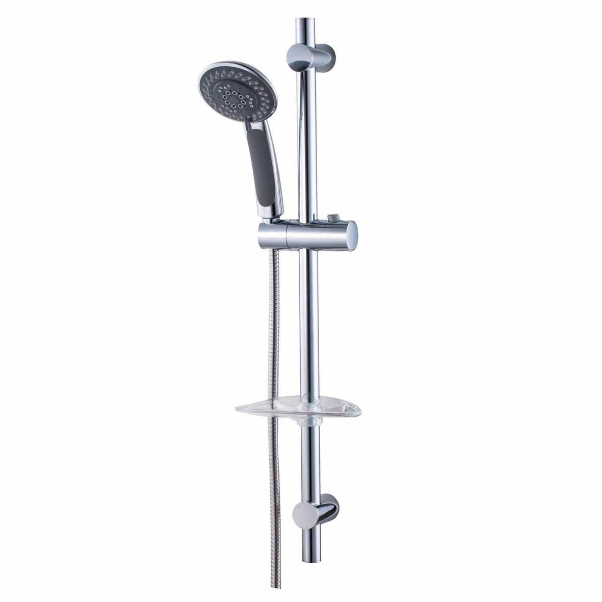 Pommeau de douche avec flexible et barre de douche 4 jet(s) chrome Docce SENSEA - 3