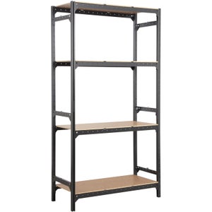 Étagère Métallique Lourde 4 Niveaux 155x50x50cm - Capacité 175kg/étagère - Pour Garage, Cave, Atelier