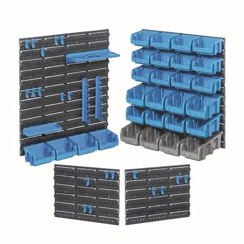 Kit mural de rangement en plastique ALLIT 455125, L.124 x P.15 x H.54 cm