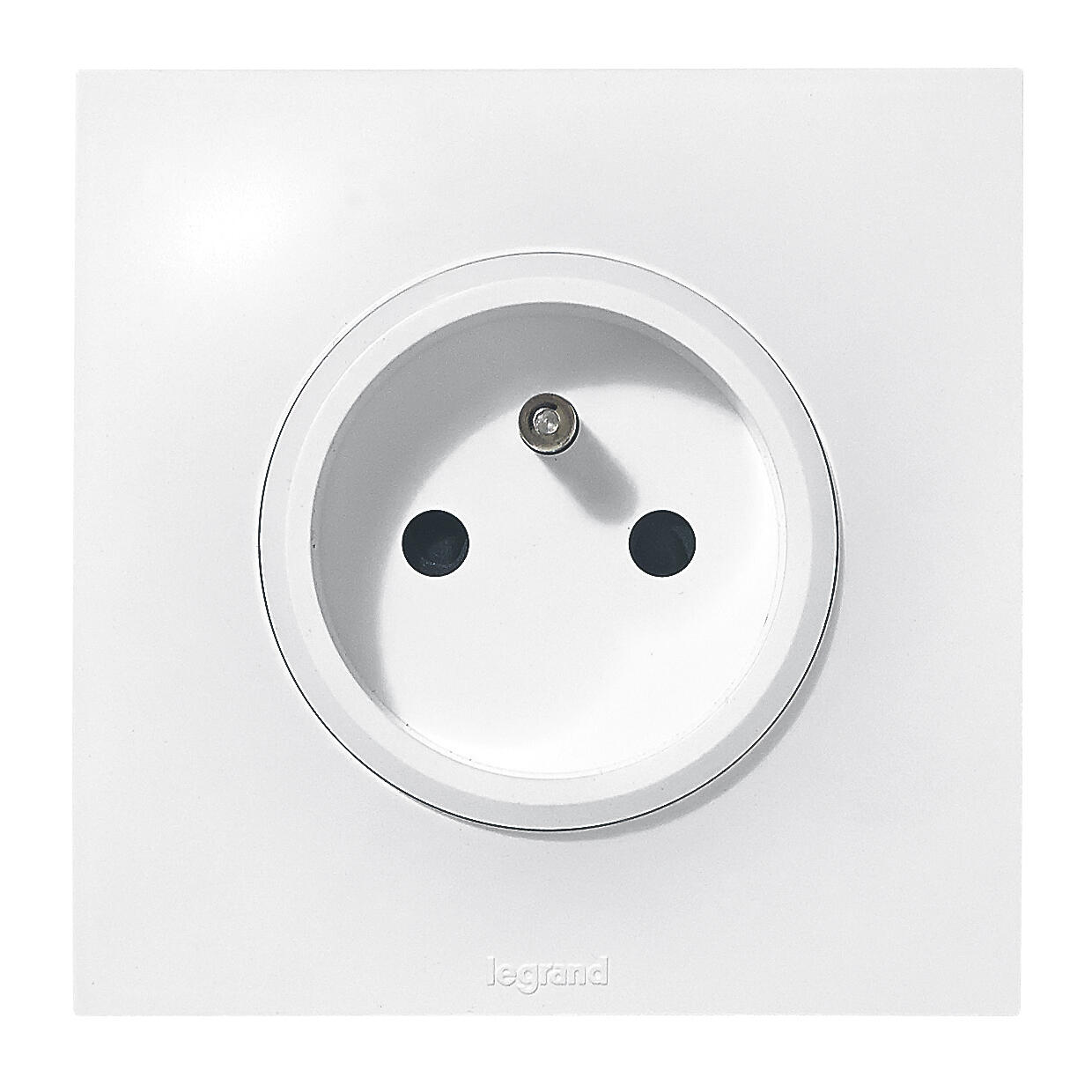 Lot de 10 prises avec terre Neptune, blanc, LEGRAND - 3