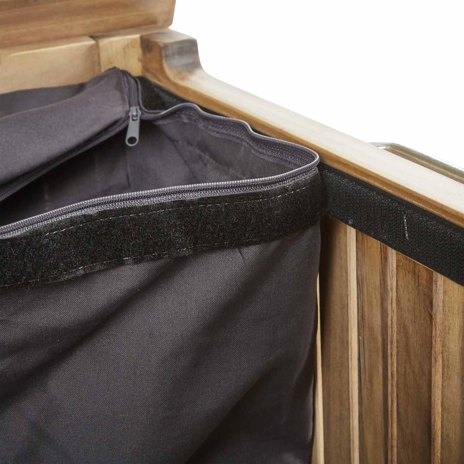 Coffre de jardin en bois NATERIAL Solis, marron, 118 litres - 10