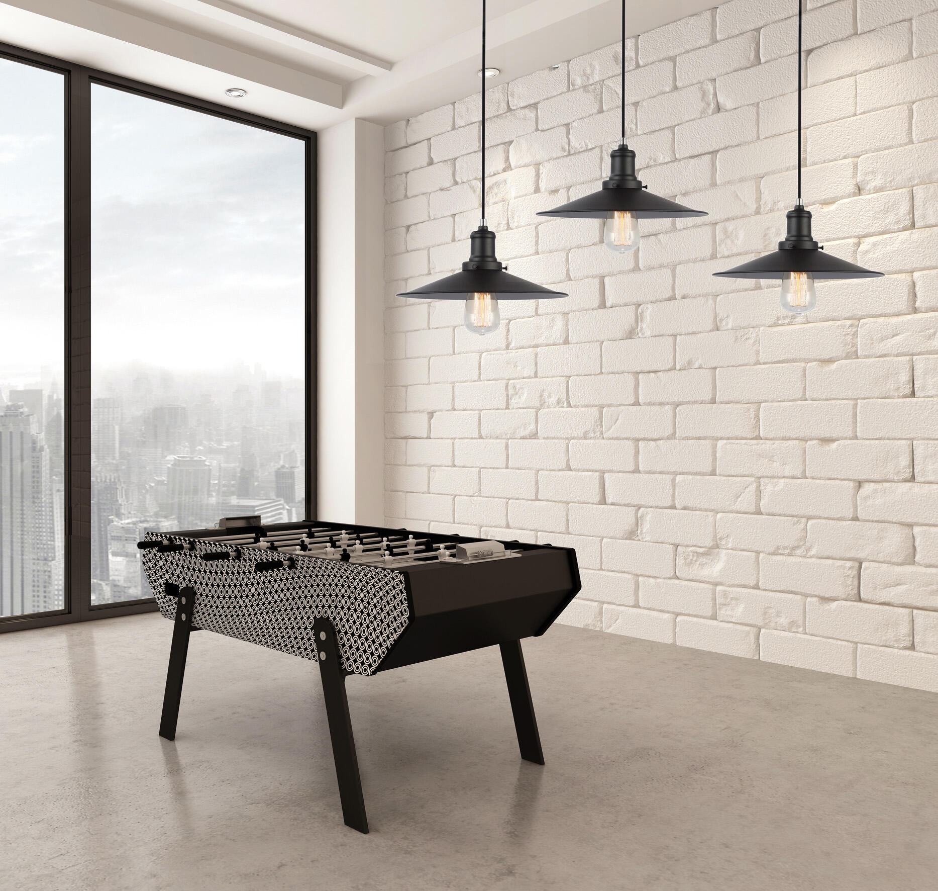Suspension Memphis, acier, noir, Diam.30 cm, E27 - 2
