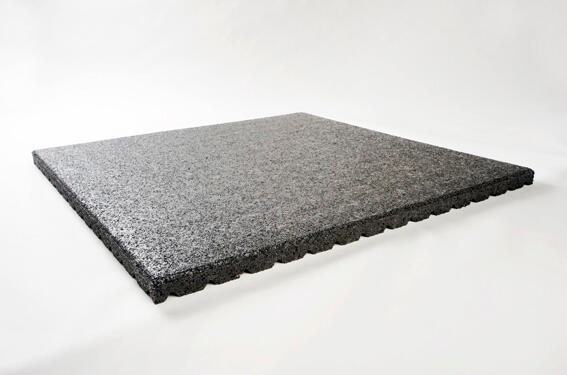 Dalle de sécurité caoutchouc, noir, L.50 x l.50 cm - 2