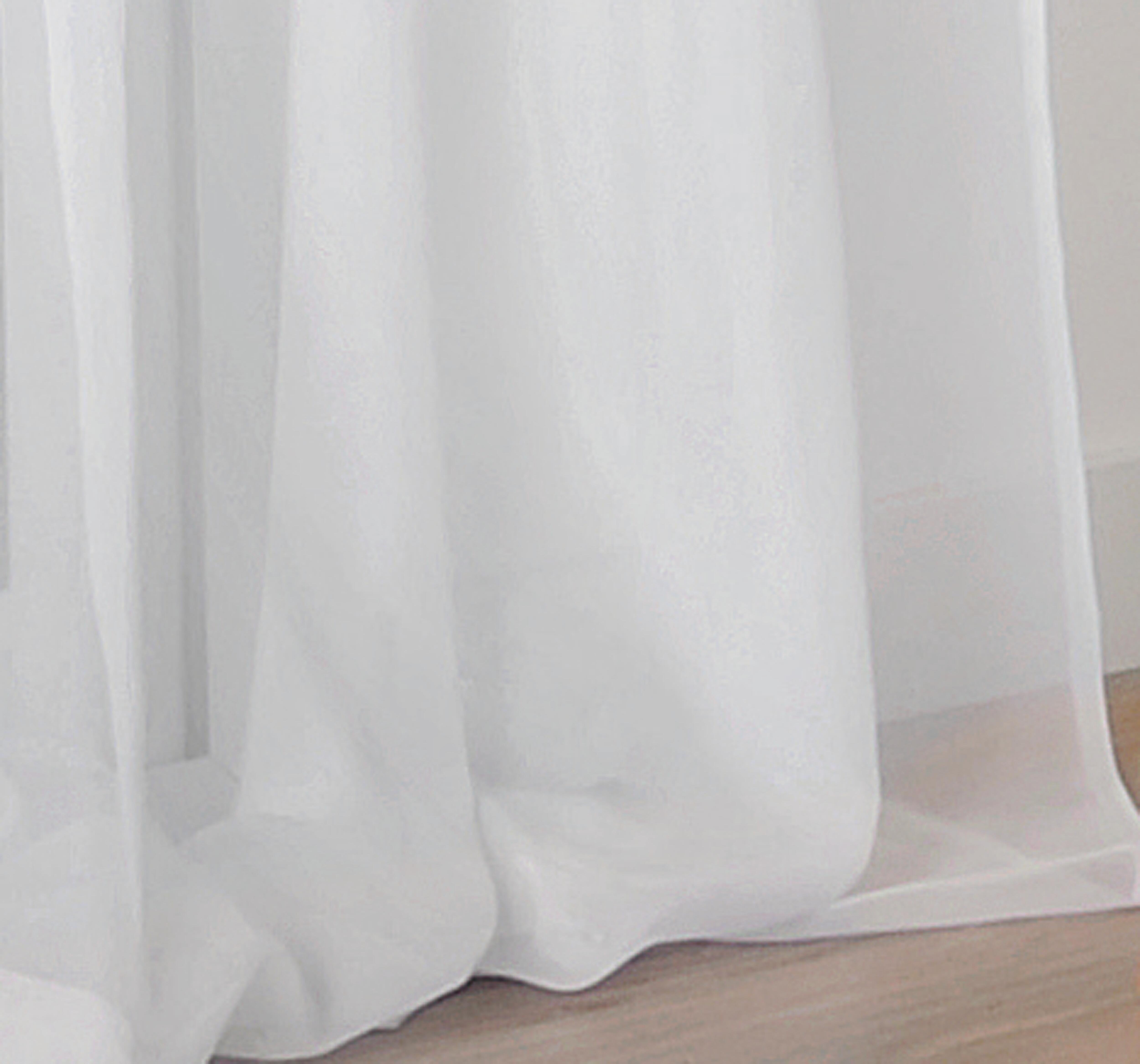 Voilage tamisant, Plein jour, blanc H.250 x l.300 cm - 2