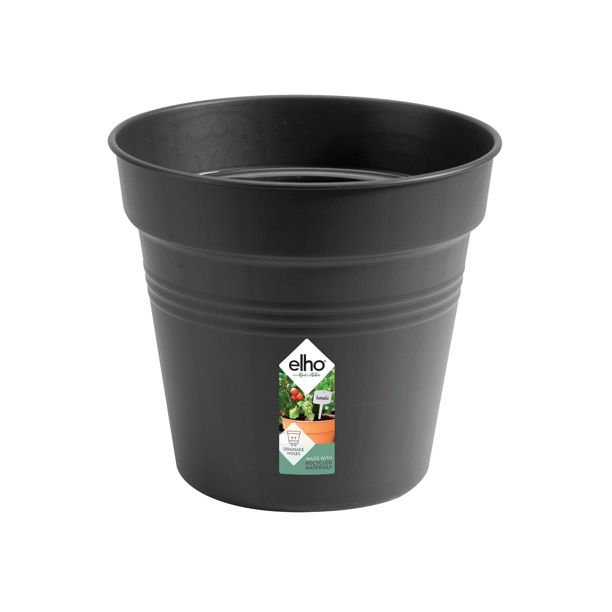 Pot De Fleurs En Plastique Avec Support Lofly En Couleur Anthracite 24 5 L X 24 5 L X 22 5 H Cm 86299614