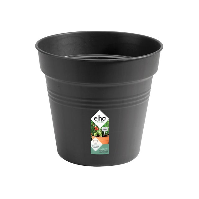 Pot plastique ELHO Diam.24 L.24 x l.24 x H.22.1 cm noir