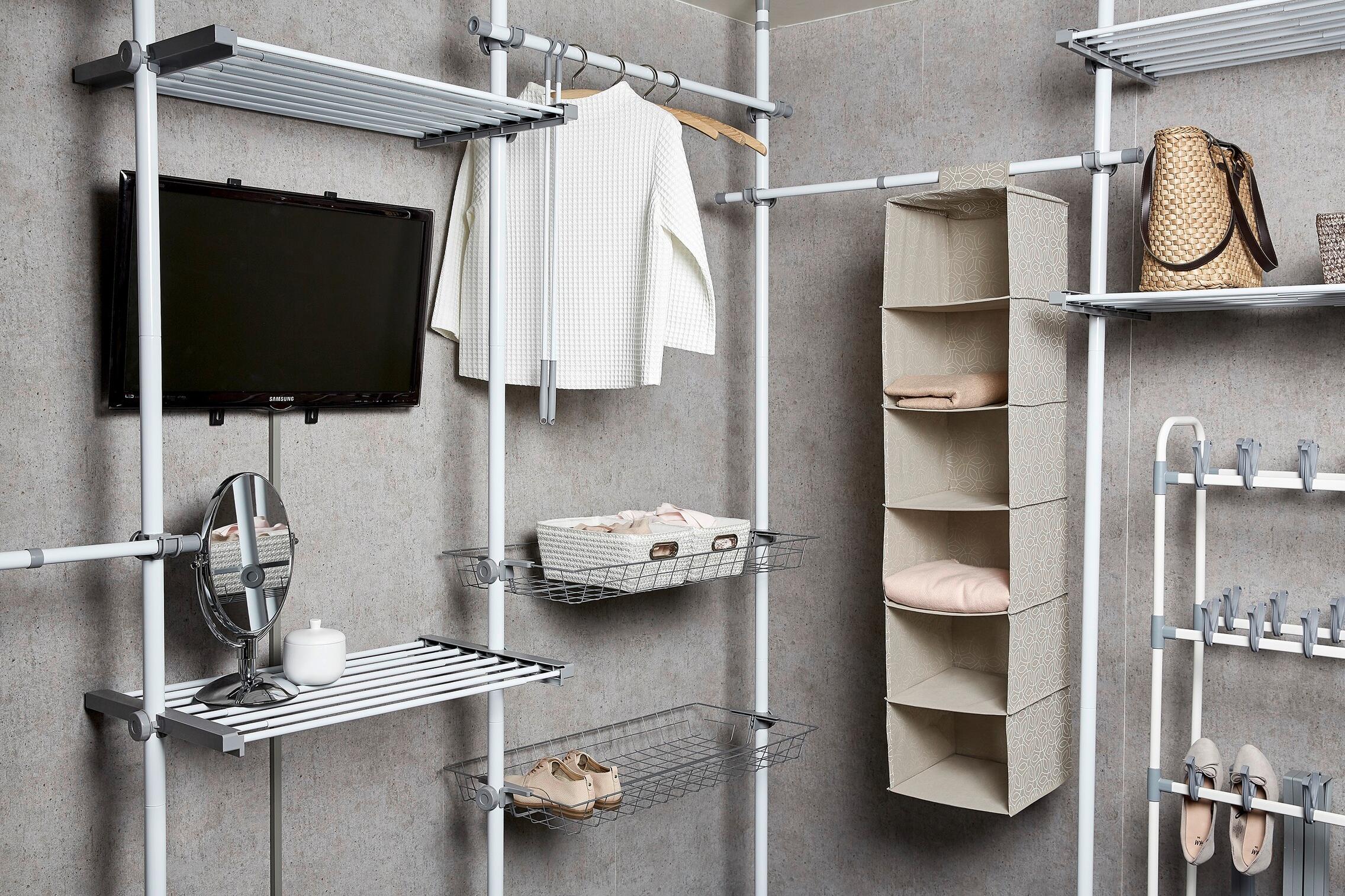 Portant téléscopique Herkules blanc H.250 x l.215 x P.38 cm - 8